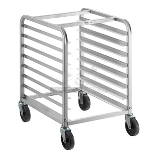 BRAND NEW SCRATCH AND DENT! Regency 600UPR8EL 8 Pan End Load Aluminum Undercounter Bun / Sheet Pan Rack