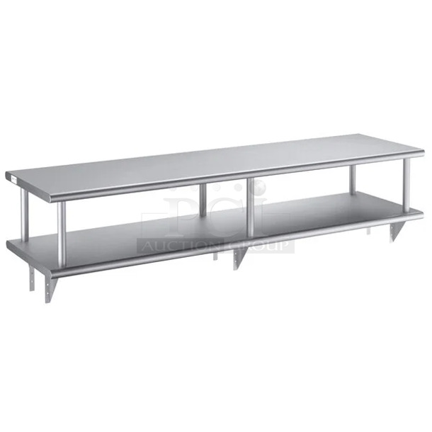 BRAND NEW SCRATCH AND DENT! Regency 600PTSD2484 16-Gauge Type 304 Stainless Steel Pass-Through Shelf with Overshelf - 24" x 84" - Image 1 of 6