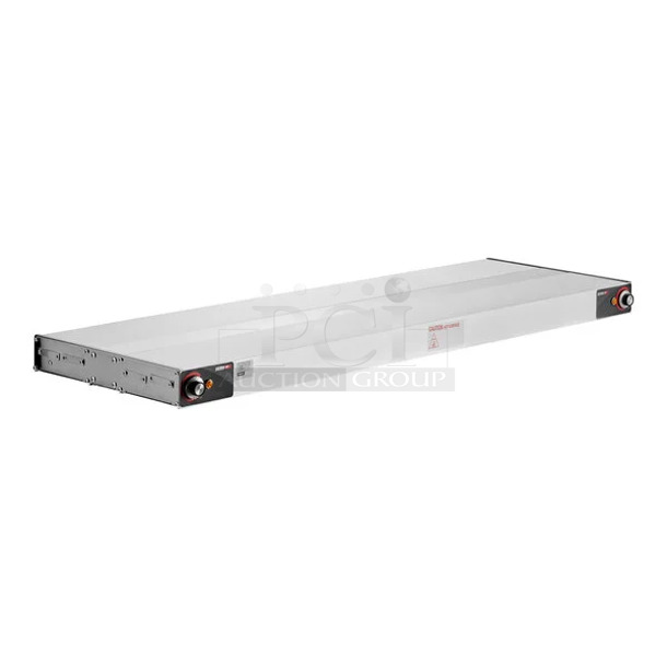 BRAND NEW SCRATCH AND DENT! ServIt 423SW48INHDBLA 48" Double Strip Warmer with Dual Adjustable Infinite Controls. 120 Volts, 1 Phase. - Image 1 of 3