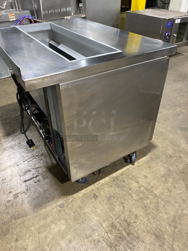 Continental Commercial Refrigerated Sandwich Prep Table! With 2 Door Underneath Storage Space! Poly Coated Racks! All Stainless Steel! On Casters! Model: SW4812 SN: 15766668 115V 60HZ 1 Phase - Image 4 of 8