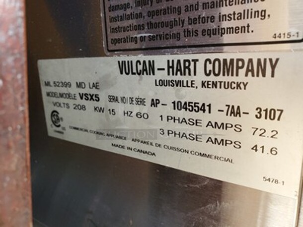 Vulcan Steamer W/ Stand |208 Volts  - Image 5 of 5