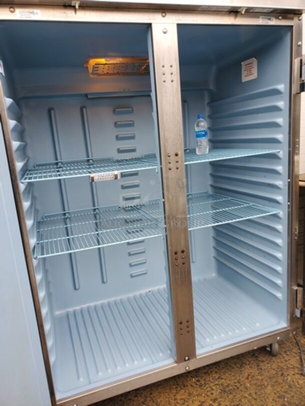 DELFIELD 6000XL Two Solid Door Refrigerator on Casters! 52X32X79
Tested and Working! - Image 3 of 7