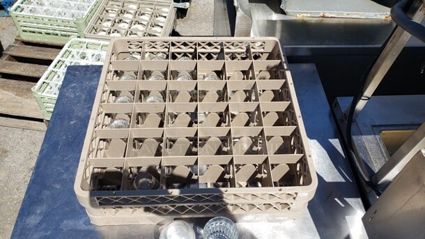 Lot of 13 Miscellaneous Glasses and a 36-Compartment Glass Rack! - Image 2 of 2