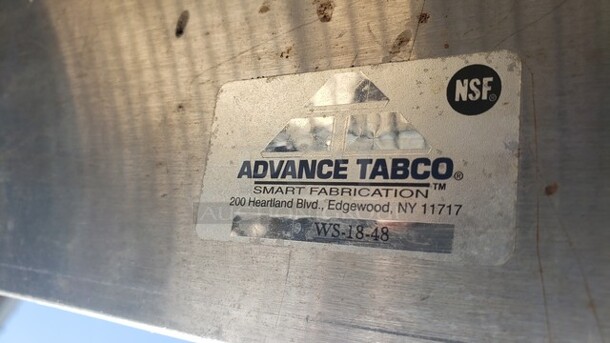 Advance Tabco WS-18-48 Wall Shelf - Stainless Steel - Image 3 of 3