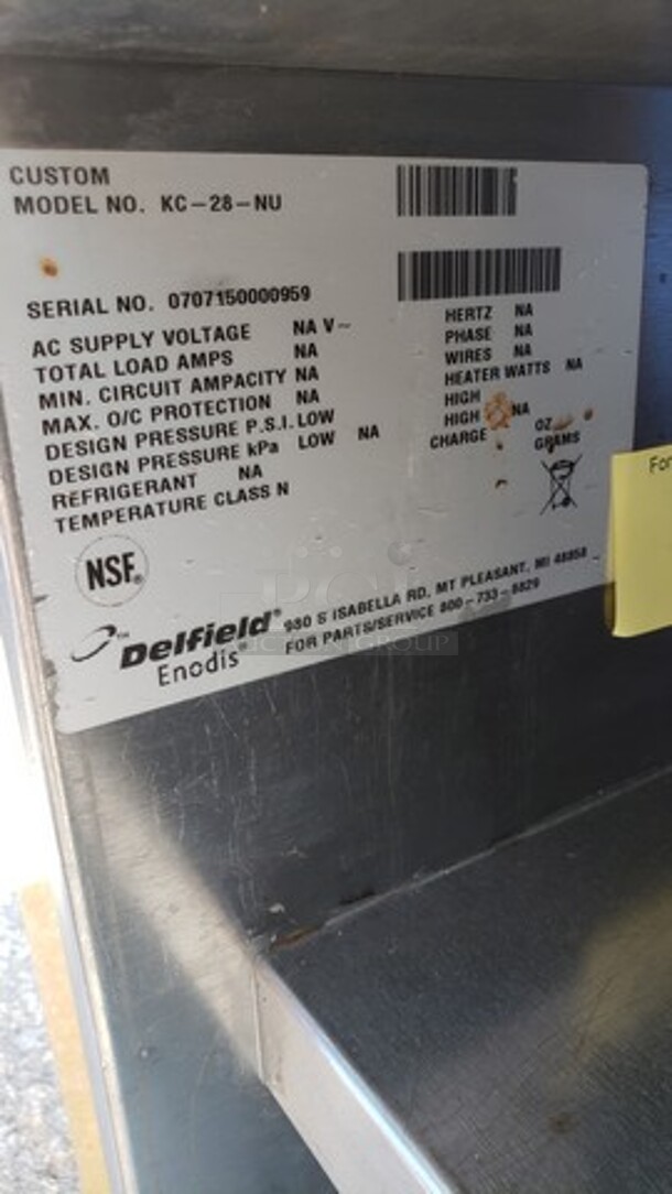 Delfield KC-28-NU - Solid Top Serving Counter! - Image 5 of 5