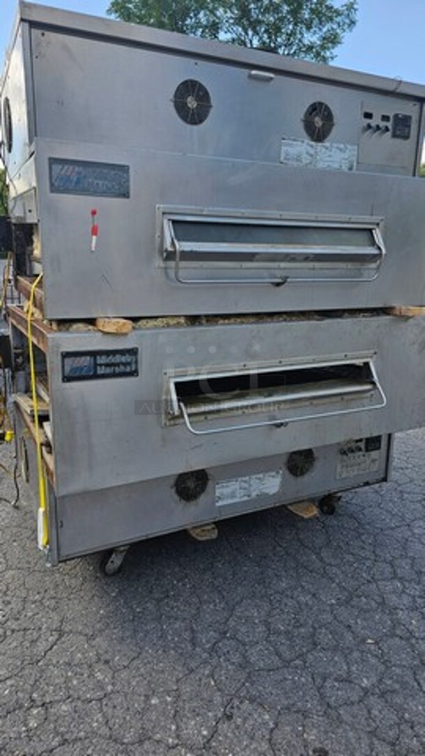 Middleby Marshall Double Stack Natural Gas Conveyor Pizza Oven - Image 5 of 9