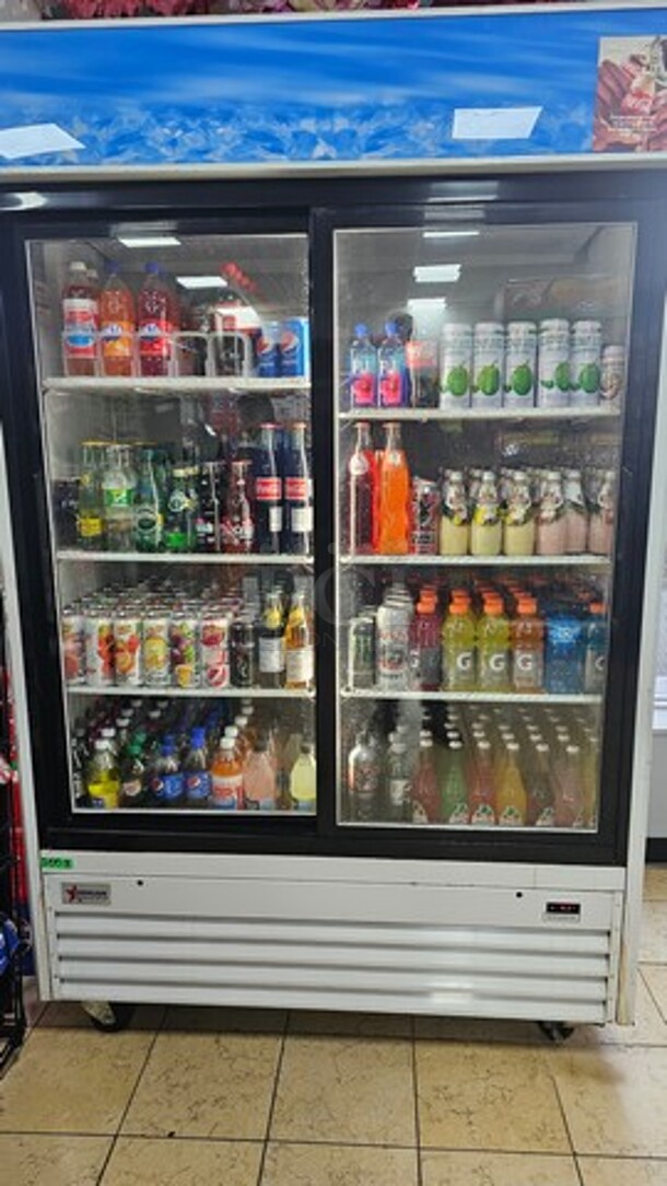 Omcan - G1.2YBM2F Commercial 53" 2 Glass Door Merchandiser Refrigerator. Contents inside not included. - Image 7 of 7