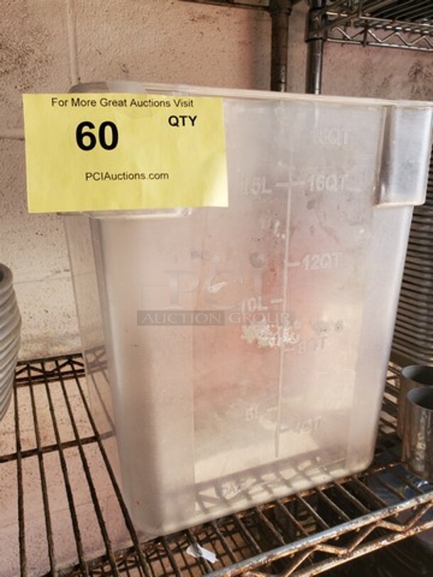Cambro 18 QT Square Food Storage Container - Clear
 - Image 2 of 3