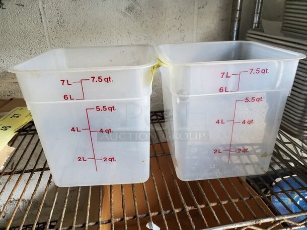 7.5Qt Square Food Storage Container BIDX2 - Image 4 of 4