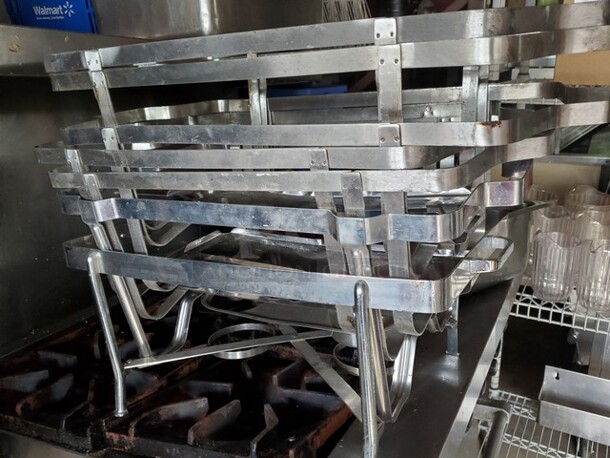 ALL ONE MONEY Lot of 7 Chafing Rack Buffet Stand|Full Size Racks - Image 3 of 3