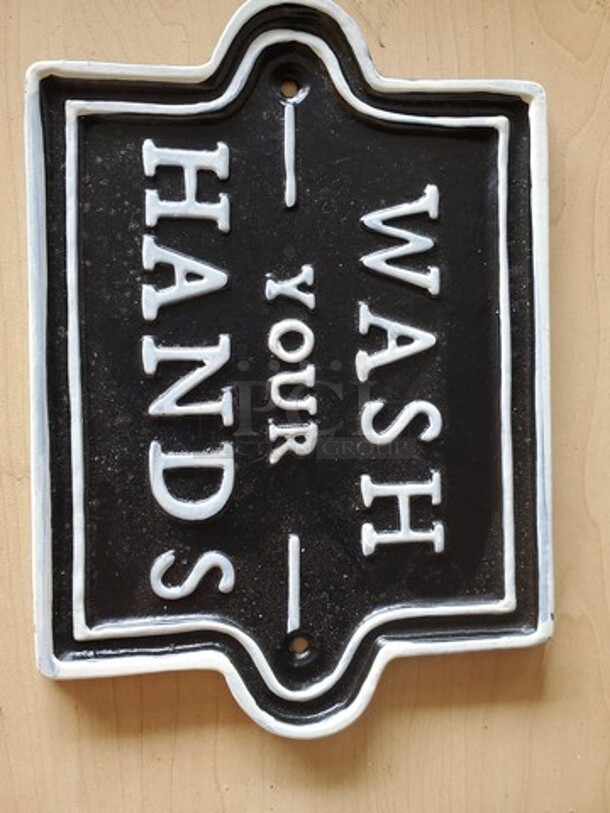 "Wash your hands" Sign - Image 2 of 2