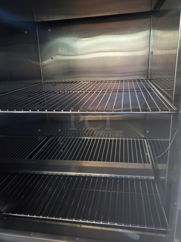 Traulsen RHT232WUT-HHS 58" Two Section Reach In Refrigerator, (4) Right Hinge Solid Doors, 115V, (Missing cover) On Casters, Very nice condition, Like new! - Image 6 of 6