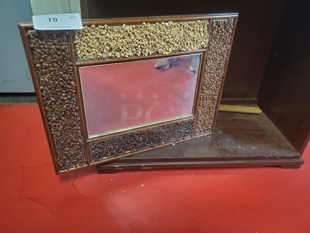 Mirror w/ Coffee beans frame! - Image 2 of 2