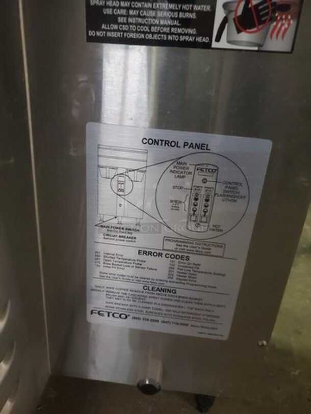 Fetco Extractor Series CBS-2031e 1 Gallon Coffee Brewer - Image 2 of 4