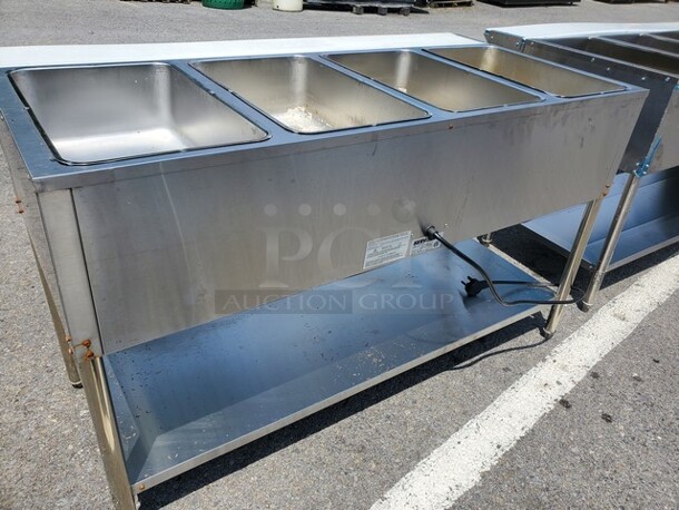SERV IT 423EST4WE750 4 Pan Open Well Electric Steam Table with Undershelf 208/240V, 3000W 58X30X34" - Image 4 of 7