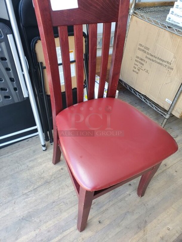 Lot of 6 Reddish/ Brown Chairs - Image 3 of 3