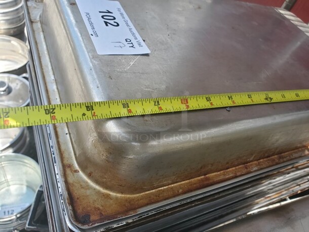 Lot of 17 Stainless Steel Food Pans *without lids* - Image 2 of 4