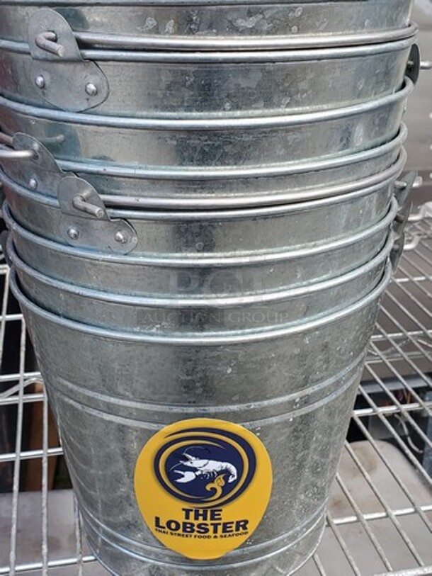 Lot of 8 Round Serving Pails - Image 1 of 2