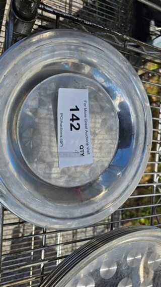 Lot of 9 Stainless Steel Plates