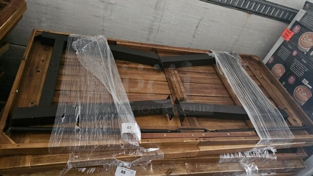 Large Wood Table w/ Heavy-duty Base - Image 2 of 7