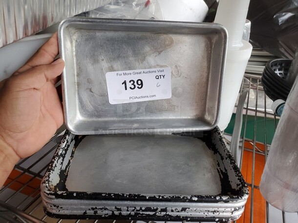 Lot of 6 Small Baking Sheet Pans - Image 1 of 1
