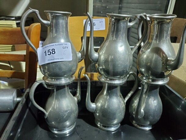 Lot of 6 Vintage Stainless Steel Pitchers - Image 2 of 5