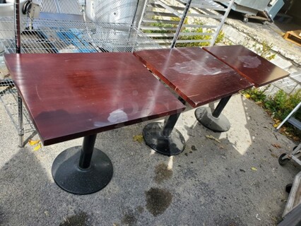 Lot of 3 Wood Tables