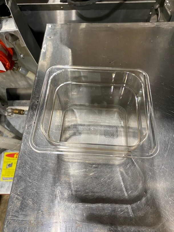 NEW In Box! Winco 12Pc 1/6 Size Polycarbonate Clear Food Pans!  - Image 4 of 6