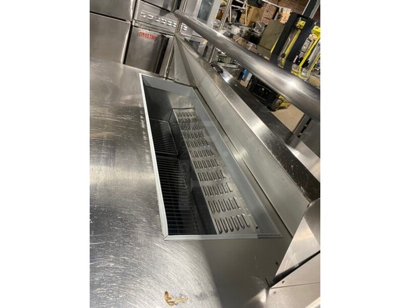 Continental Commercial Refrigerated Sandwich Prep Table! With Double Over Head Shelf! With 3Door Underneath Storage Space! With Poly Coated Racks! All Stainless Steel! - Image 8 of 10