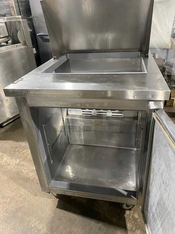 All Stainless Steel Refrigerated  Mega Top Sandwich Prep Table! ON Commercial Casters! - Image 5 of 9