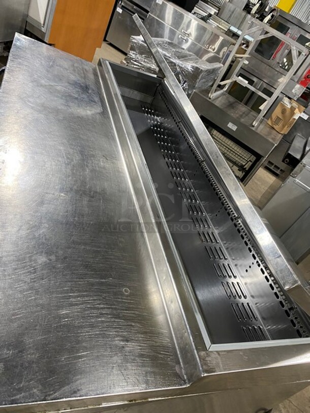 Awesome! Continental Commercial Refrigerated Pizza Prep Table! With 3 Door Storage Space Underneath! All Stainless Steel! On Casters! Model: CPA68 SN: 15974548! 115V 1 Phase! - Image 9 of 10