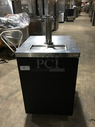 SWEET!! Micro Matic 2 Tap Refrigerated Beer Kegerator Cooler! Model: MDD23 SN: 14104225M 115V 60HZ 1 Phase