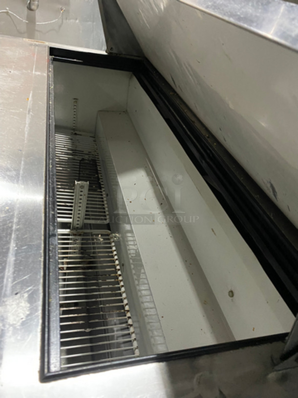 True Commercial Refrigerated Sandwich Prep Table! With 2 Door Storage Space Underneath! Poly Coated Racks! All Stainless! On Casters! Model: TSSU4812 SN: 4946429 115V 60HZ 1 Phase - Image 9 of 11