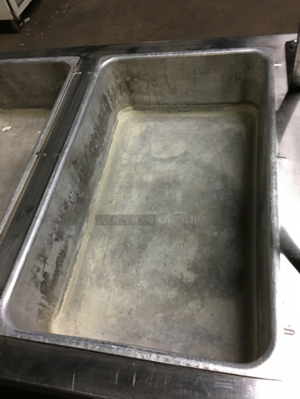 Vollrath Commercial Electric Powered 3 Bay Steam Table! Wooden Pattern With Stainless Steel Top! On Casters!Model: 38935 120V 60HZ 1 Phase - Image 6 of 8