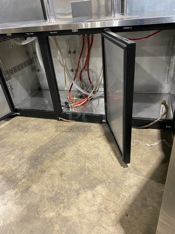 NICE! Avantco Commercial Refrigerated Dual Tower Kegerator! With Towers! With 3 Door Storage Space Underneath! Poly Coated Racks! Model: 178UDD378 SN:6436334321083606 115V - Image 5 of 10