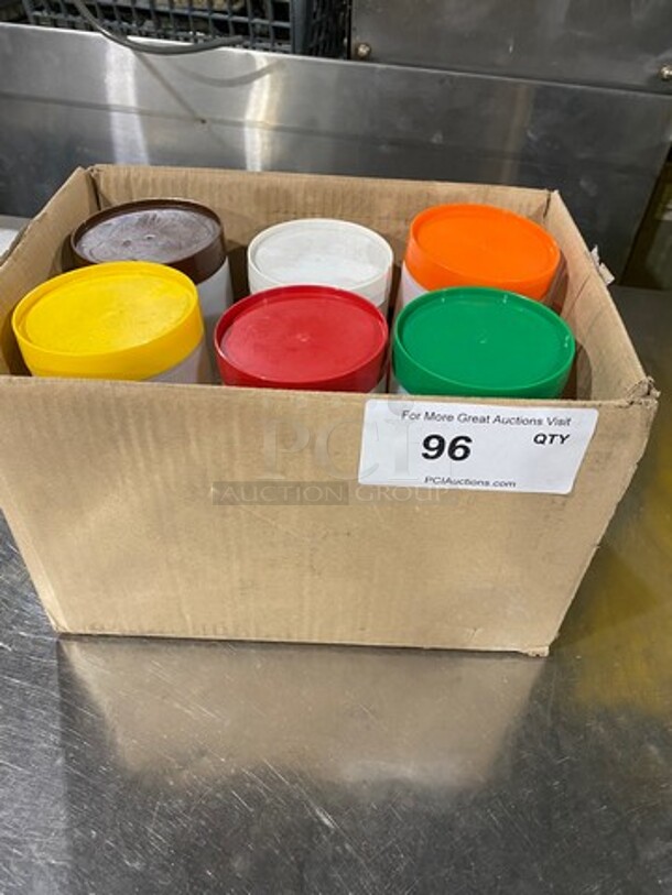 ALL ONE MONEY! Carlisle Small Storage Containers! With Color Coded Lids! - Image 1 of 5