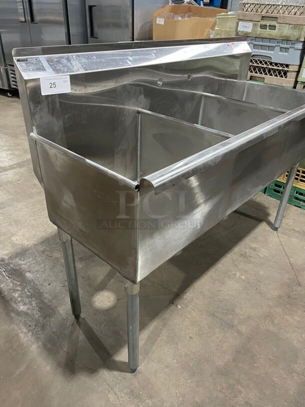 NEW! Eagle Commercial 3 Bay Dishwashing Sink! All Stainless Steel! On Legs! Model: 1854-3-16/3 SN: 2211241131! - Image 2 of 8