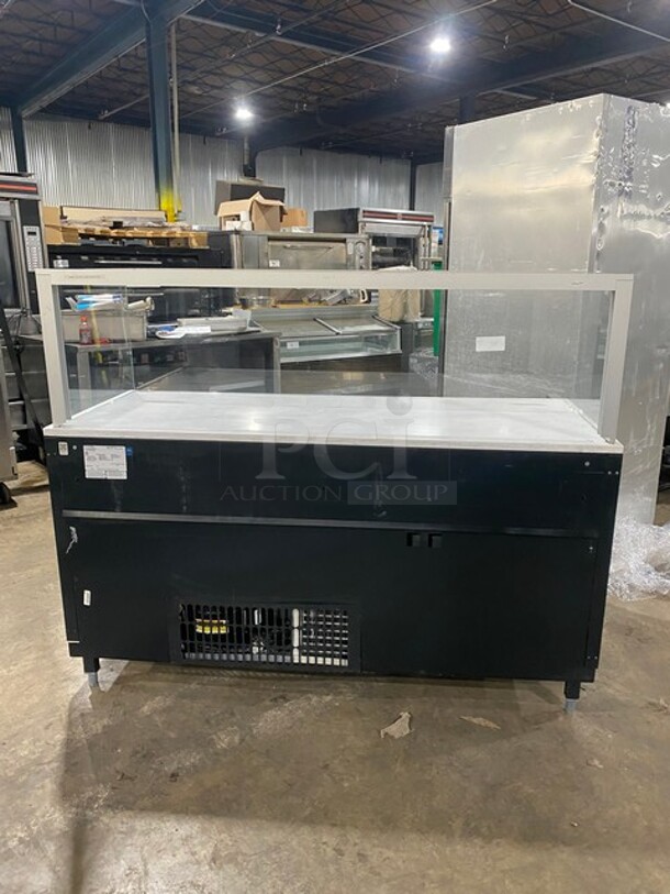 Nice! Structural Concepts Starbucks Style Refrigerated Open Grab-N-Go Display Case With Glass Enclosed Merchandiser Showcase On Top! Model SBZ665DR! 220V 1 Phase!
 - Image 3 of 8