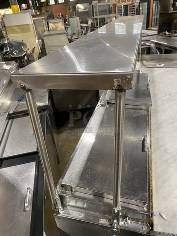 Commercial Refrigerated Pizza Prep Table! With Marble Top! With Overhead Shelf! With 4 Door Underneath Storage Space! All Stainless Steel! - Image 8 of 10