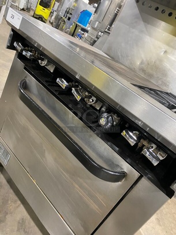 FAB! Southbend Commercial Natural Gas Powered Hot Plate With Right Side 2 Burner Range! With Raised Splash Back And Salamander! With Oven Underneath! All Stainless Steel! On Casters! - Image 11 of 12