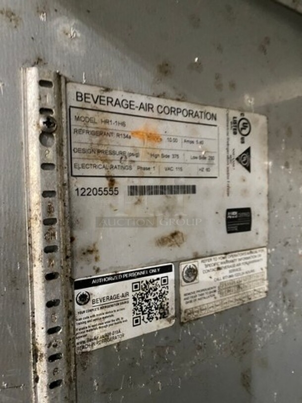  Beverage-Air HF1HC-1S Horizon Series 26" Solid Door Reach-In Freezer! Mode HR1-1HS! Eletric powered! - Image 7 of 9