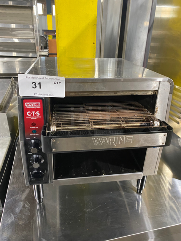 2021 Like New! Waring Commercial Countertop Conveyor Toaster Oven! All Stainless Steel! On Legs! Model: CTS1000B 120V 60HZ 1 Phase