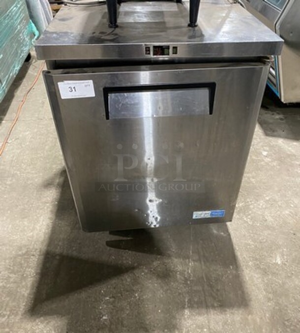 Turbo Air Commercial Single Door Lowboy/Worktop Freezer! With Poly Coated Racks! All Stainless Steel! Model: MUF28 SN: MU2F705113 115V 60HZ 1 Phase - Image 1 of 7