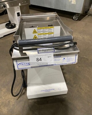 Oliver Commercial Countertop Mini Chip Slicer! Model: 738 SN: 189180 115V 60HZ 1 Phase