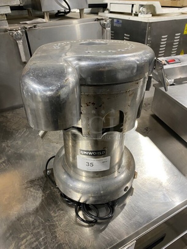 Uniworld Commercial Countertop Electric Powered Juicer! All Stainless Steel! Model: UJC550E SN: 18CY1008006 110V - Image 1 of 9