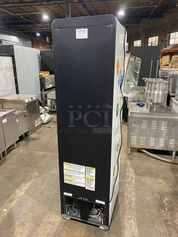 QBD Commercial Single Door Reach In Cooler Merchandiser! With View Through Door! Poly Coated Racks! Model: PC8LHC SN: 1GF171204426971 120V 60HZ 1 Phase - Image 3 of 8