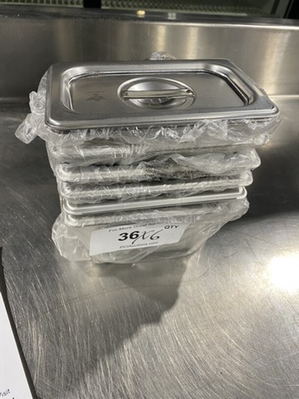 NEW! Carlisle Stainless Steel Food Pans W/Cover! 6 X Your Bid! - Image 1 of 5