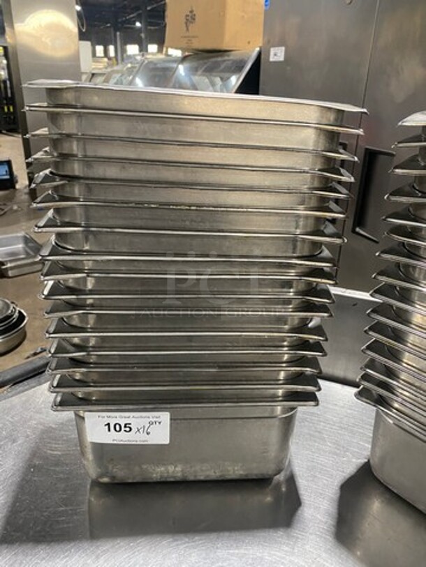 Commercial Steam Table/ Prep Table Food Pans! All Stainless Steel! 16x Your Bid! - Image 1 of 5