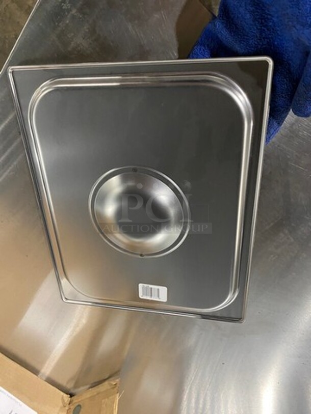 NEW! IN THE BOX! Vollrath Stainless Steel 1/2 Size Steam Table/ Prep Table Food Pan Lids! - Image 4 of 5