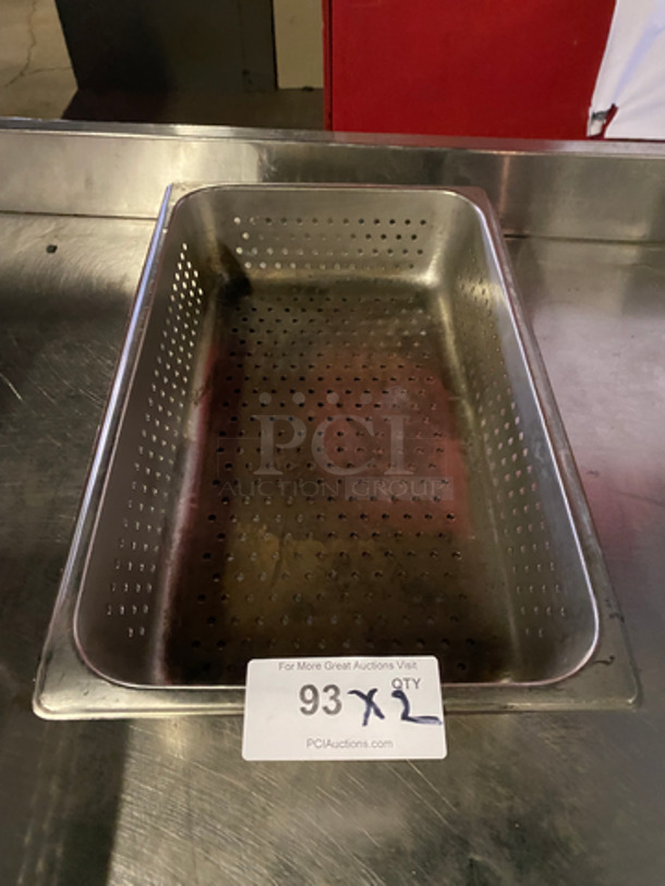 Assorted Size Stainless Steel Perforated Pans! 2x your Bid! - Image 2 of 4